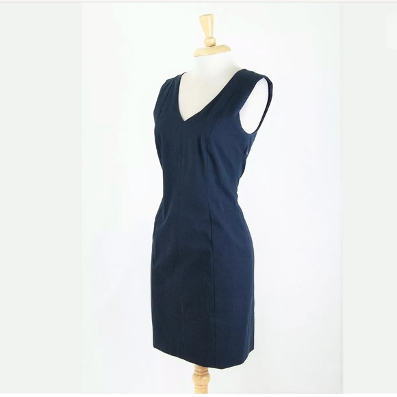 ❌SOLD❌Theory Navy Checklist Molana Stretch Dress - Picture 3 of 7